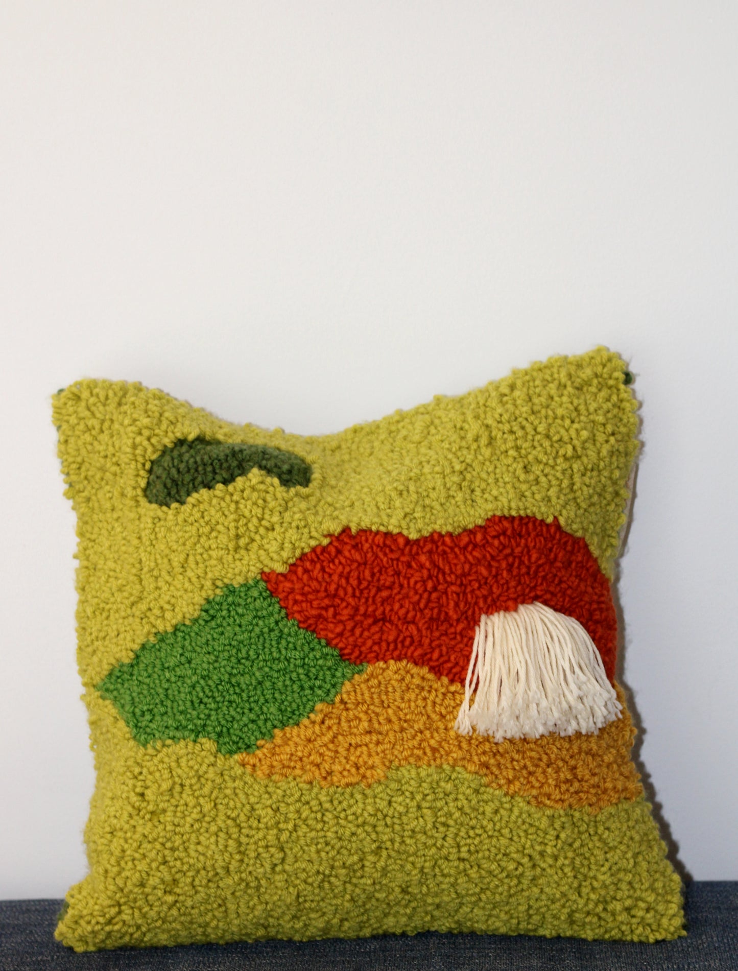 Abstract Punch Needle Pillow Cover