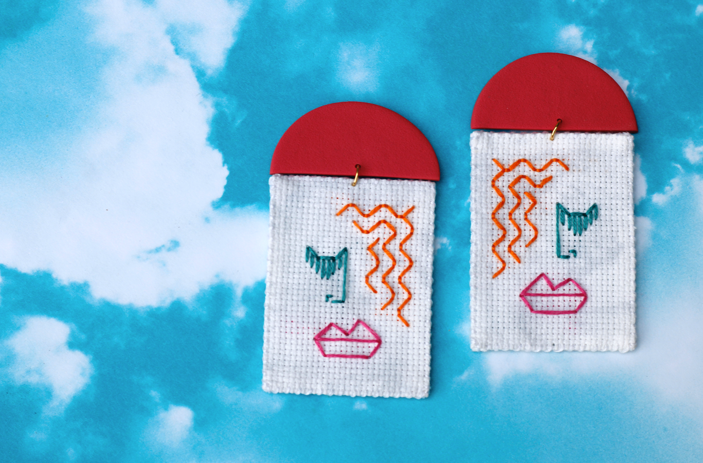 Abstract Face Earrings